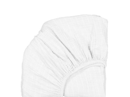 Charlie Crane Fitted Sheet for KUMI Crib - White Hot on Sale