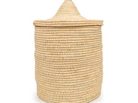 Madagascar Woven Palm Lidded Basket - MADA Online