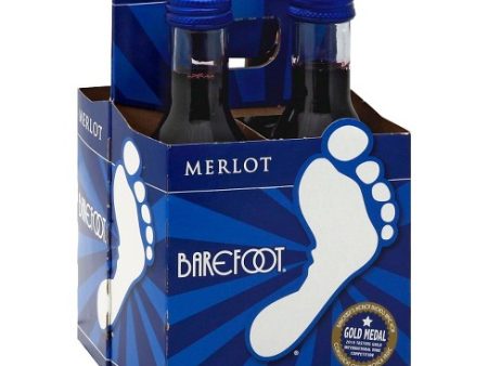 BAREFOOT MERLOT 187ML 4 PACK For Cheap