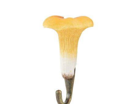 Wildlife Garden Hand Carved Mushroom Hook - Chanterelle on Sale