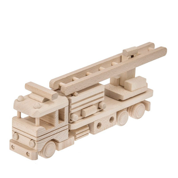 Bartu Wooden Fire Truck - Natural Online Sale