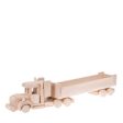 Bartu Wooden American Truck with Trailer Maxi - Natural Online now