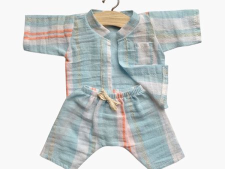 Minikane Paola Reina Baby Doll Ensemble MAO - Striped Blue Hot on Sale