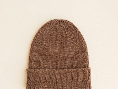 Hvid Knitted Beanie Fonzie (newborn) - Mocha Discount