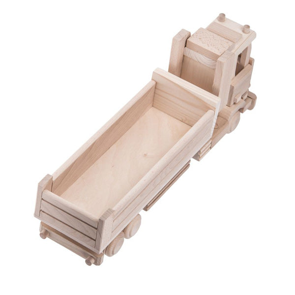 Bartu Wooden Truck with Trailer Maxi - Natural Online now