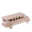 Bartu Retro Wooden School Bus - Natural Hot on Sale