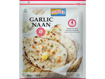 Ashoka Frozen Garlic Naan 340gm (4 pc) Cheap