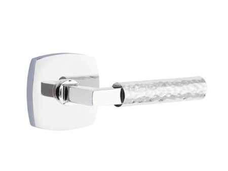 Emtek C5112.LS.HA Concealed Fastener , Passage , Modern Rectangular Rosette , L-Square Stem , Hammered Handle on Sale